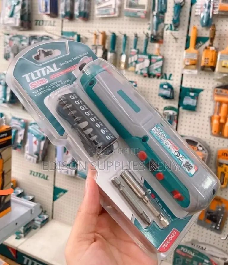 Total Cordless Screwdriver 8pcs USB Rechargeable- TSDLI0423