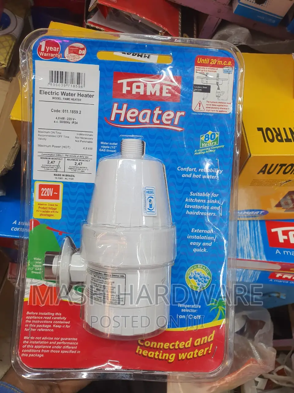 Fame Electric Water Heater 220v
