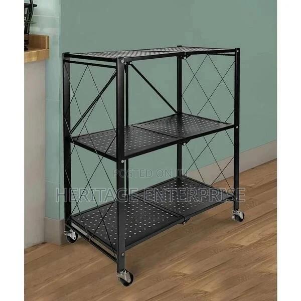 Kitchen Rack Foldable Kitchen Metallic Rack