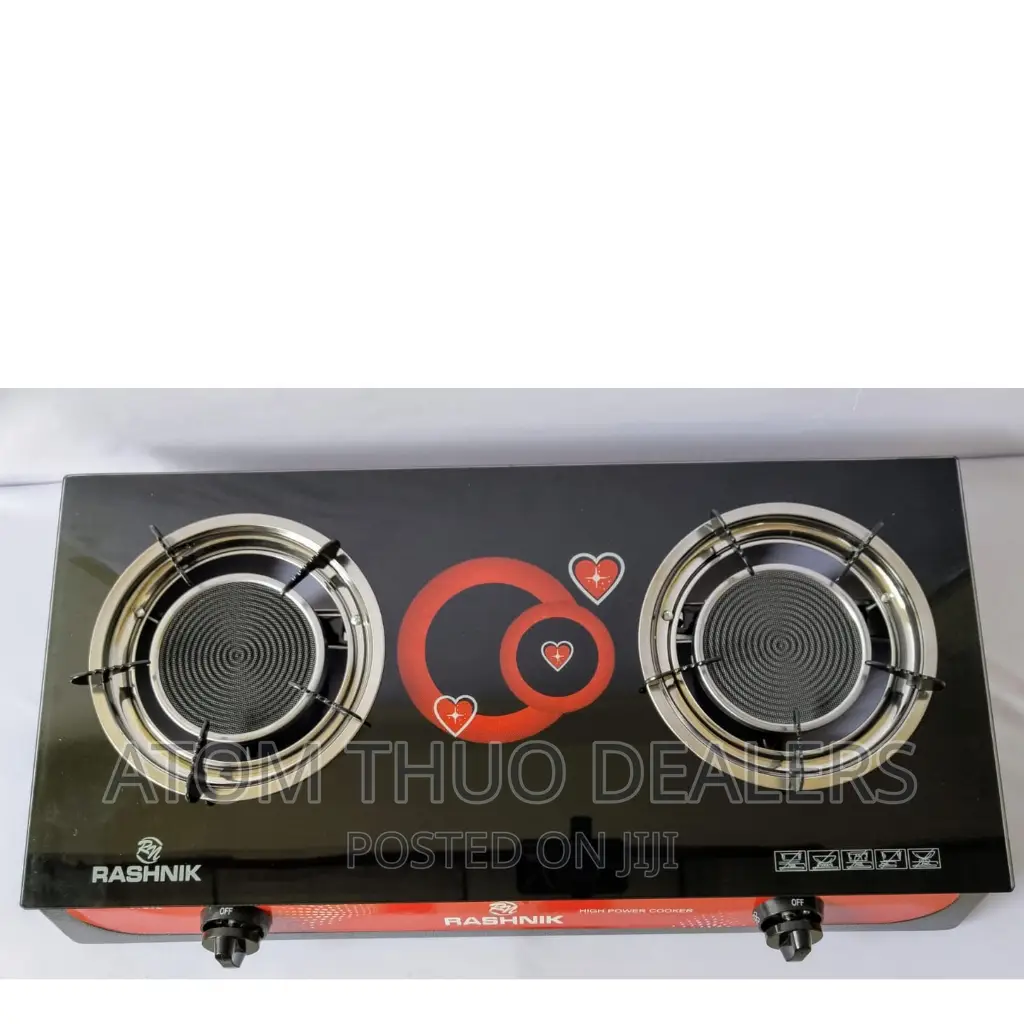 Rashnik Glass Top 2 Burner Infrared Cooker