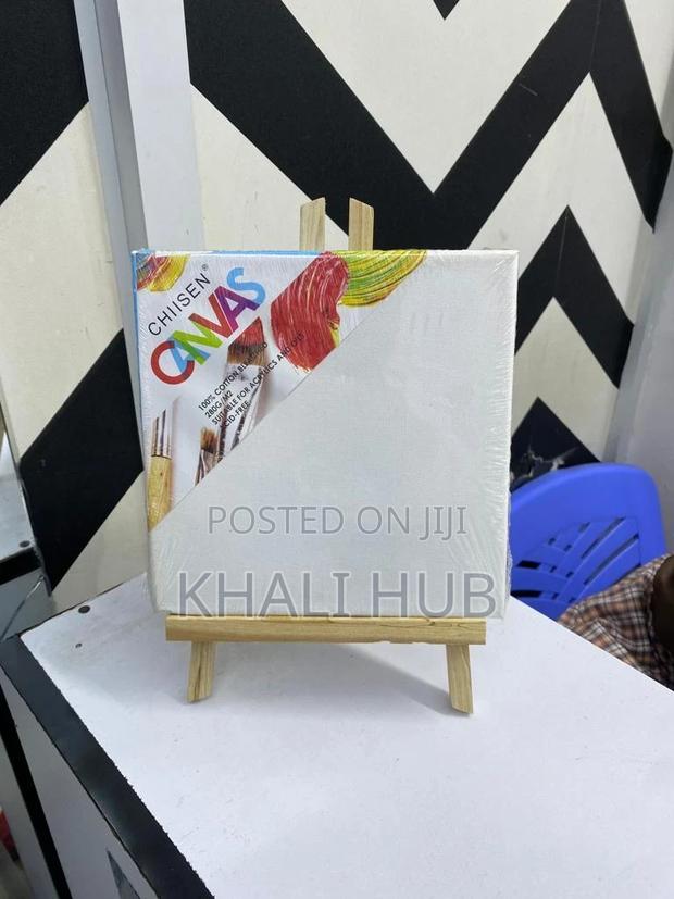 Canvas Board With Wooden Easel 20cm Canvas Board