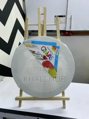 40cm Round Canvas With Easel Stand