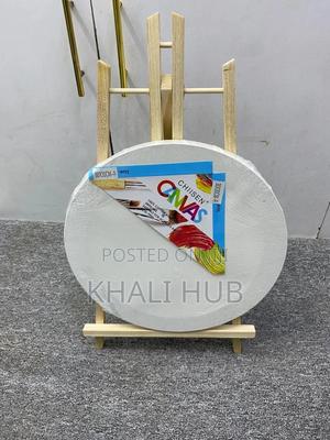 40cm Round Canvas Board With Tripod Easel - thumbnail 2