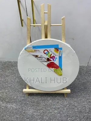 40cm Round Canvas Board With Tripod Easel