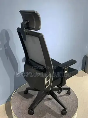 Black Back Mesh Arms Office Chair Ergonomic Lumbar Support