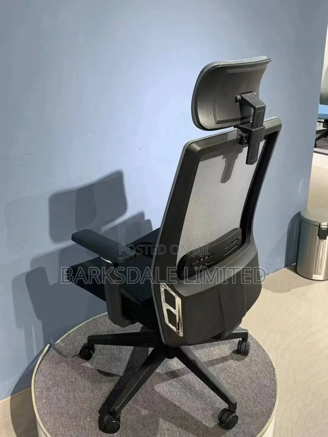 Black Back Mesh Arms Office Chair Ergonomic Lumbar Support