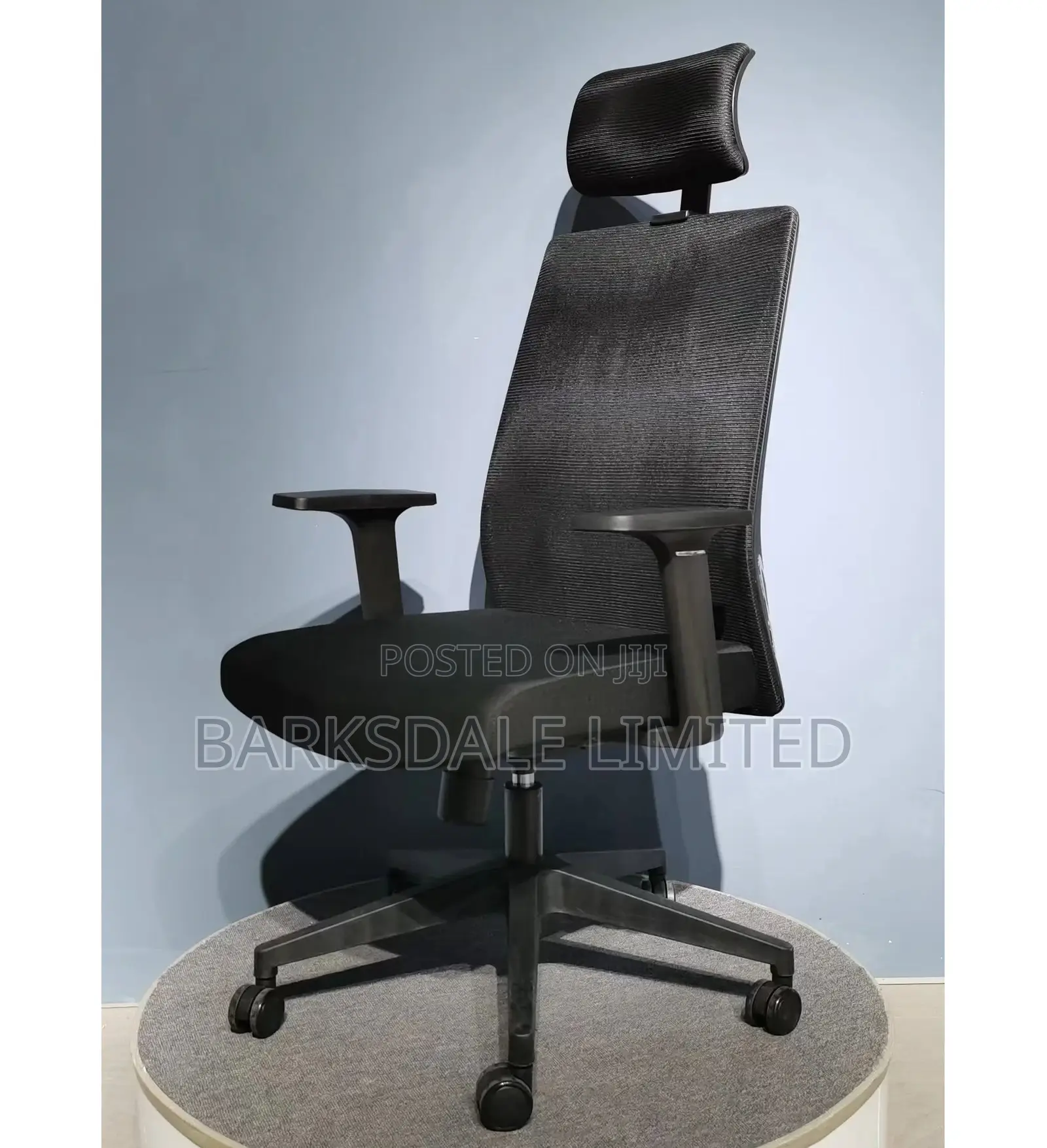 Black Back Mesh Arms Office Chair Ergonomic Lumbar Support