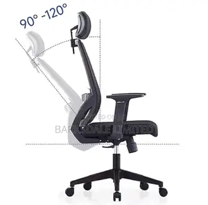Black Back Office Chair Ergonomic Mesh Arms Lumbar Support