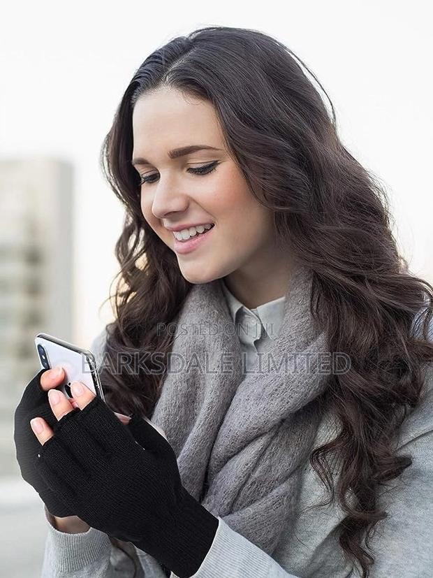 Half Fingerless Touchscreen Mittens Gloves Winter Cold - thumbnail 8