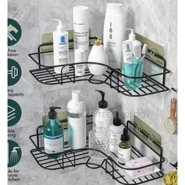 Corner Bathroom Shelf With Self Adhesive