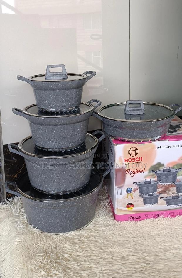 Bosch 10pc Bosch Germany Granite Cookware 5 PCS Nonstick