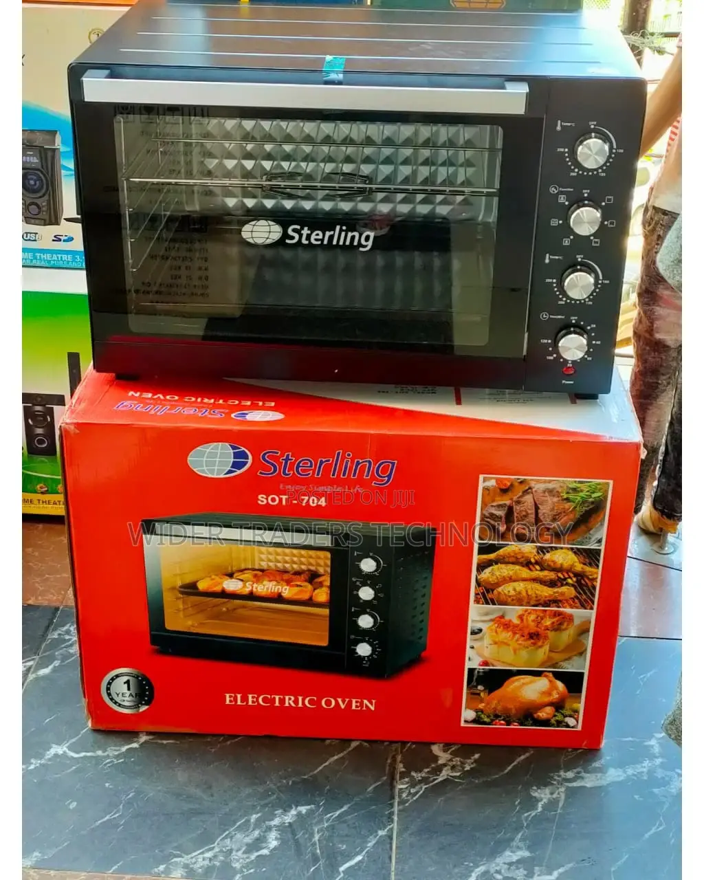 Sterling 100L Electric Oven With Rotisserie Free Baking Tray