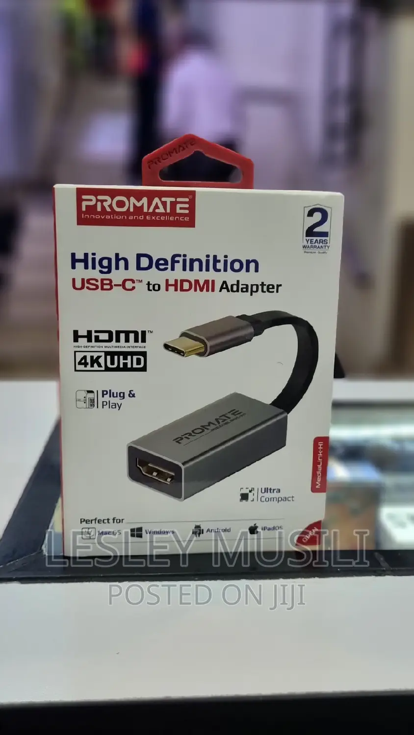 Promate Type-C to HDMI Adapter, Premium High Definition 