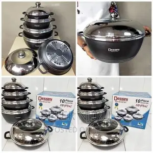 10pcs Dessin Original Black Kitchen Cookware Set Black