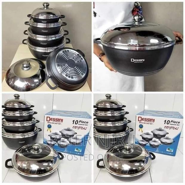 10pcs Dessin Original Black Kitchen Cookware Set Black