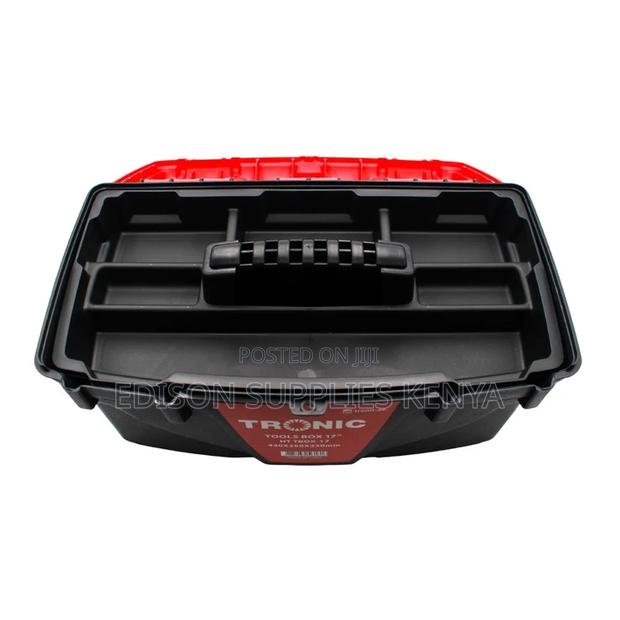 Tronic Tool Box 17" Plastic Toolbox With Tray, Locks - thumbnail 3