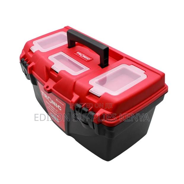 Tronic Tool Box 17" Plastic Toolbox With Tray, Locks - main view