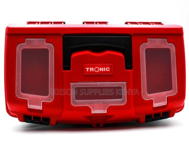 Tronic Tool Box 17" Plastic Toolbox With Tray, Locks - thumbnail 2