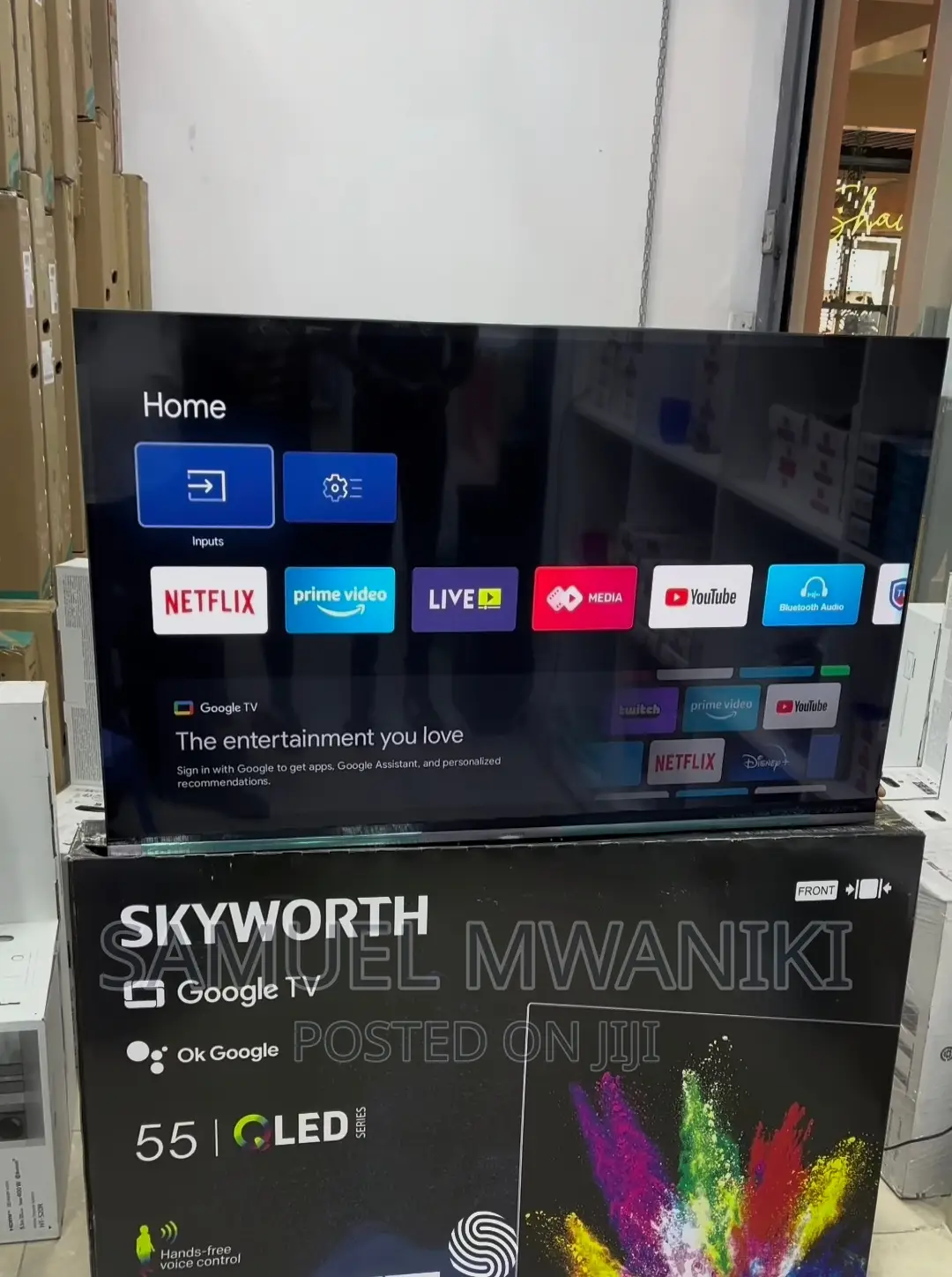 Skyworth 55" Qled Uhd Google Smart Tv Frameless Design