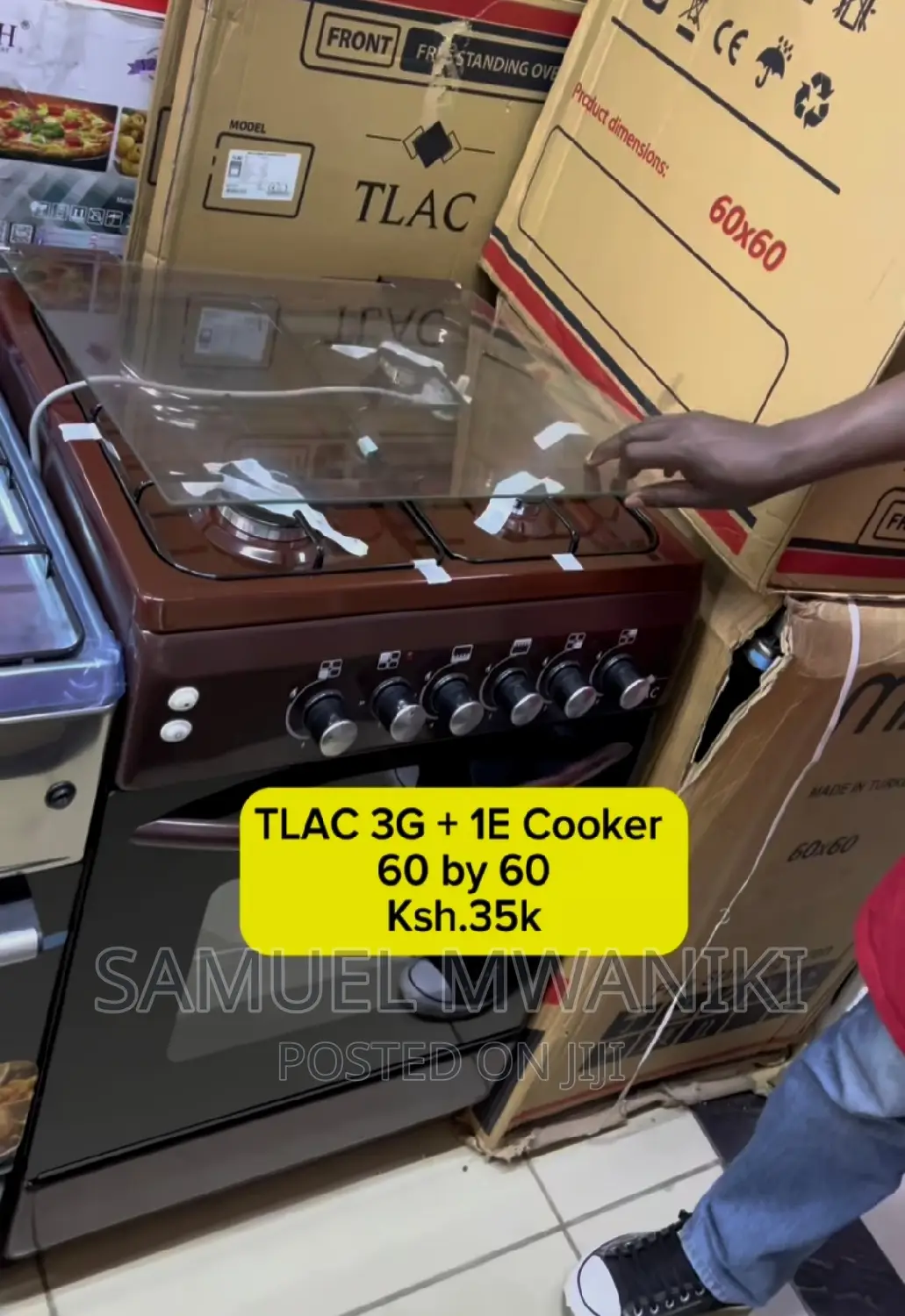 TLAC 3 Gas + 1 Electric Hotplate 60X60 Standing Cooker