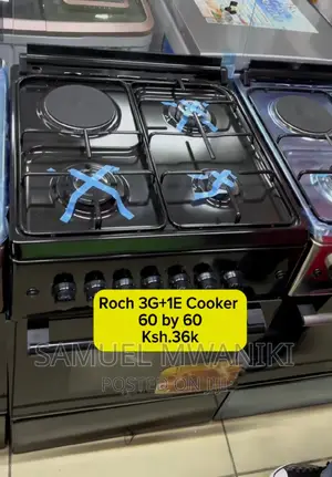 Roch 60x60cm 3 Gas Burners + 1 Hotplate Standing Cooker