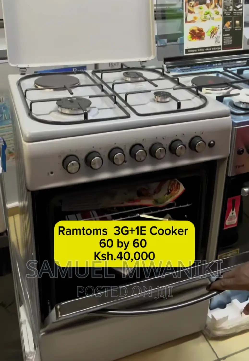 Ramtons 60 X 60 3gas + 1electric Hotplate Cooker