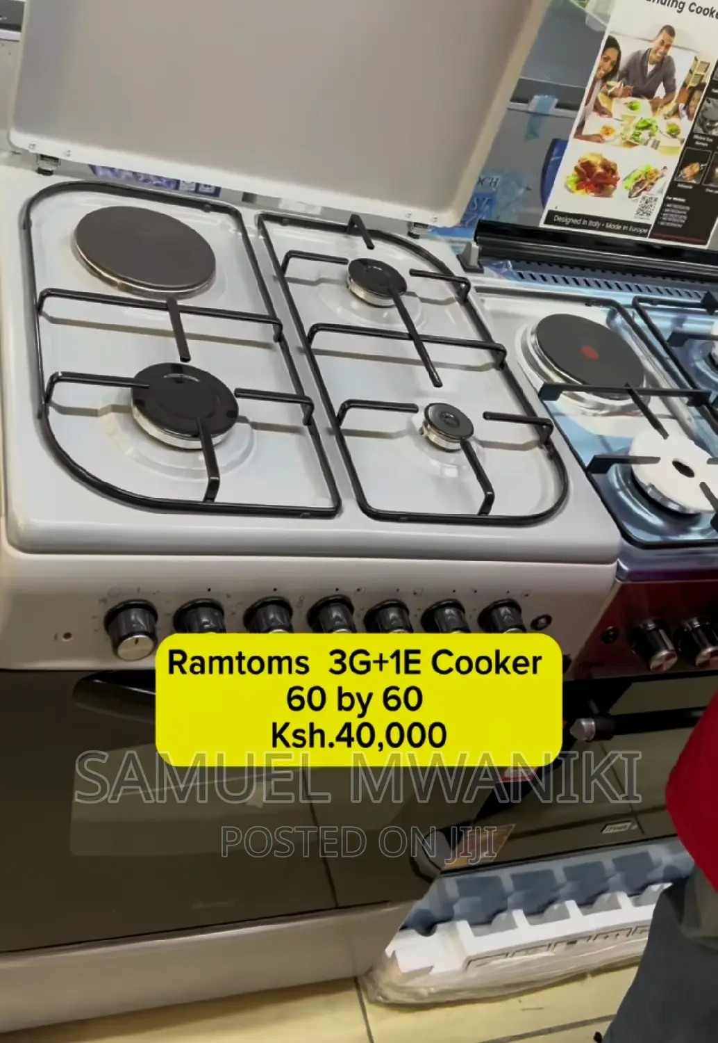 Ramtons 60 X 60 3gas + 1electric Hotplate Cooker
