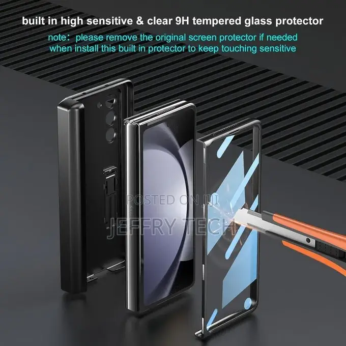 Samsung Z Fold 5 Case With Built in Hidden Slim S Pen Holder