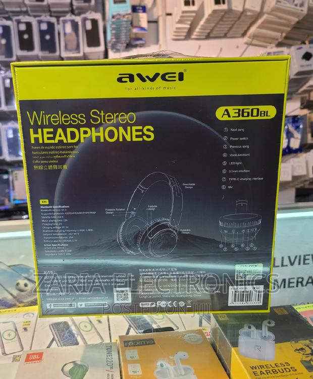 Awei A360bl Bluetooth Wireless Headphones - thumbnail 2