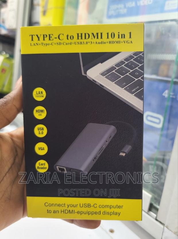 Type C to HDMI 10 In1. USB C Connector - main view