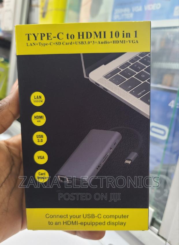 Type C to HDMI 10 In1. USB C Connector - thumbnail 2