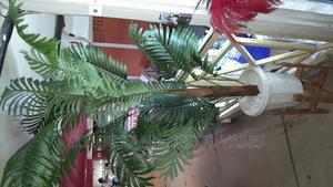 Palm Tree, Plastic Vase and Wooden Stand - thumbnail 2