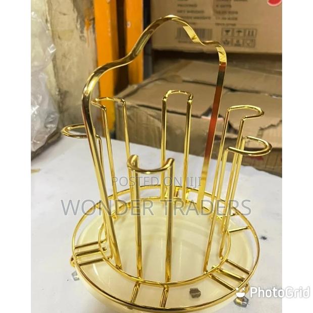 Round Glass Holder With Tray