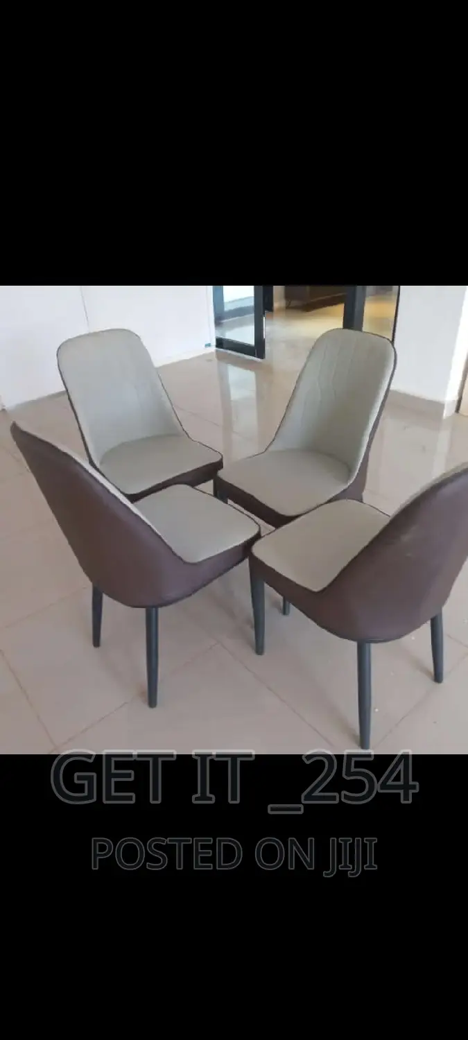 Microfibre Dining Chairs With Metallic Legs