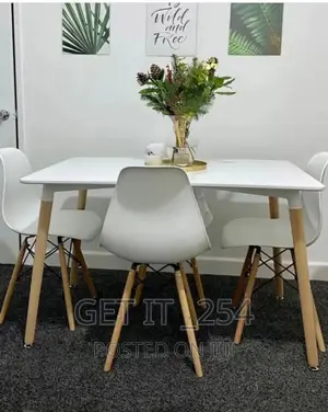Wooden Table With Metallic Stands (L120cm W60cm H75cm
