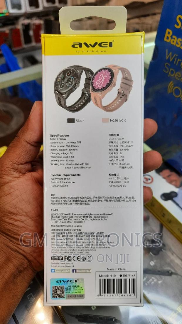 Awei H19 Smart Watch Multi Sport Mode BT Wireless Smartwatch - thumbnail 4