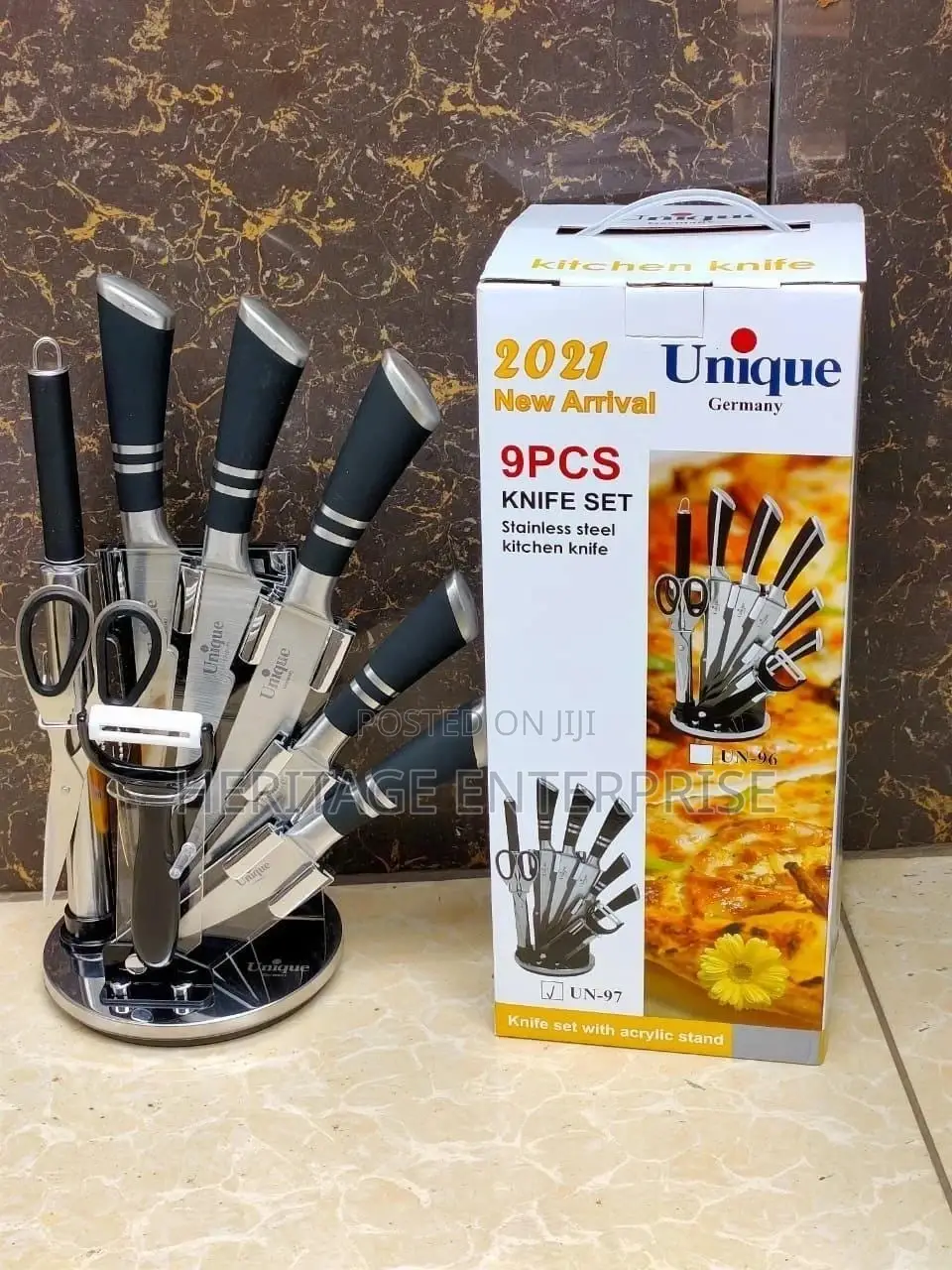 Knifes ,UNIQUE 9 PCS Unique Kitchen Knife Set.