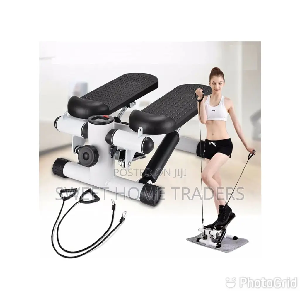 *_Mini Stepper With Resistance Bands White