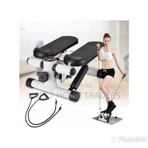 *_Mini Stepper With Resistance Bands White