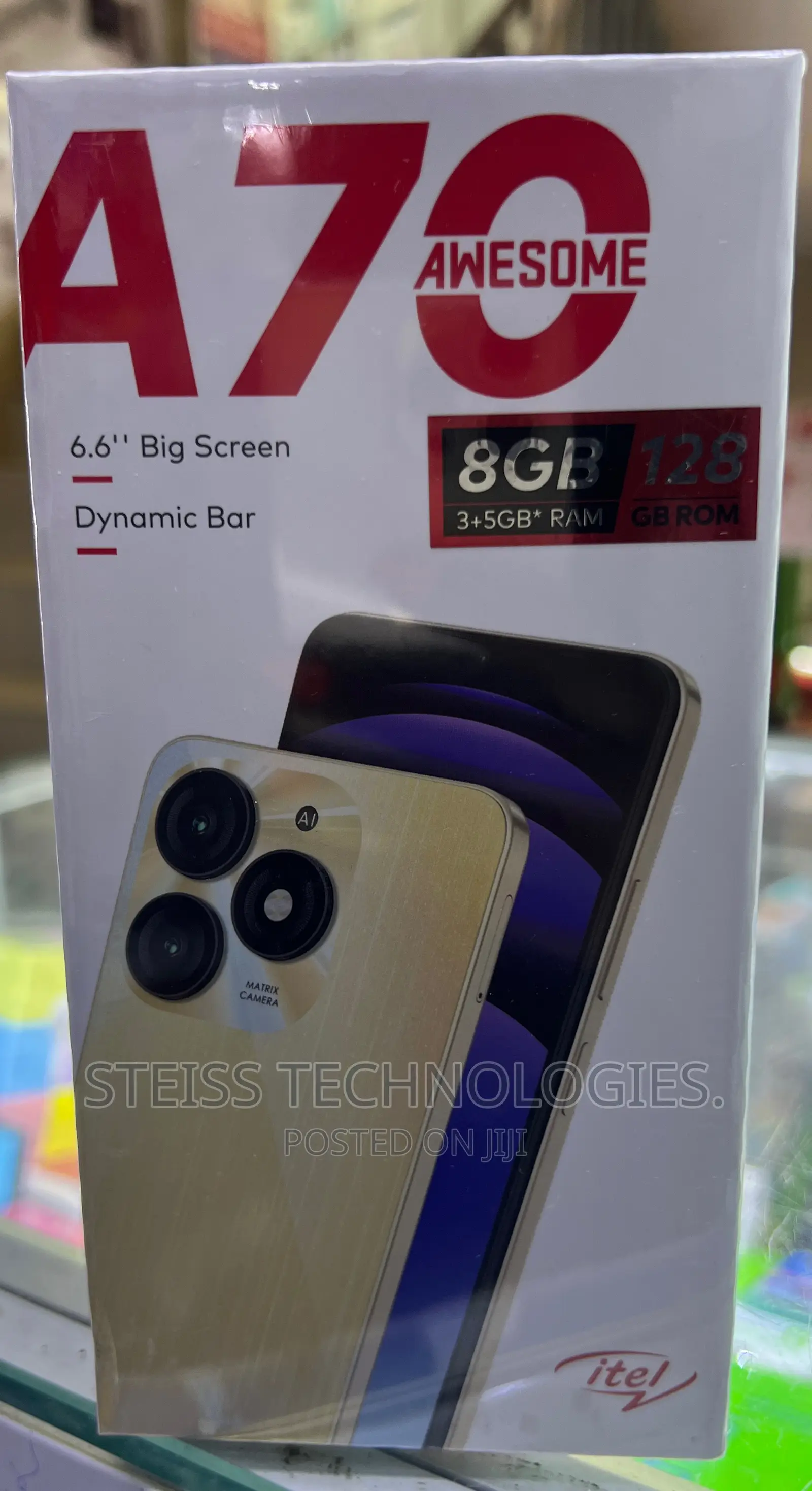 New Itel A70 128 GB Black