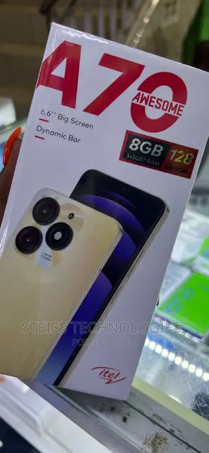 New Itel A70 128 GB Black