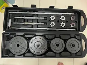 Weights 50kg Barbell and Dumbbell Set and Fitness Kit.