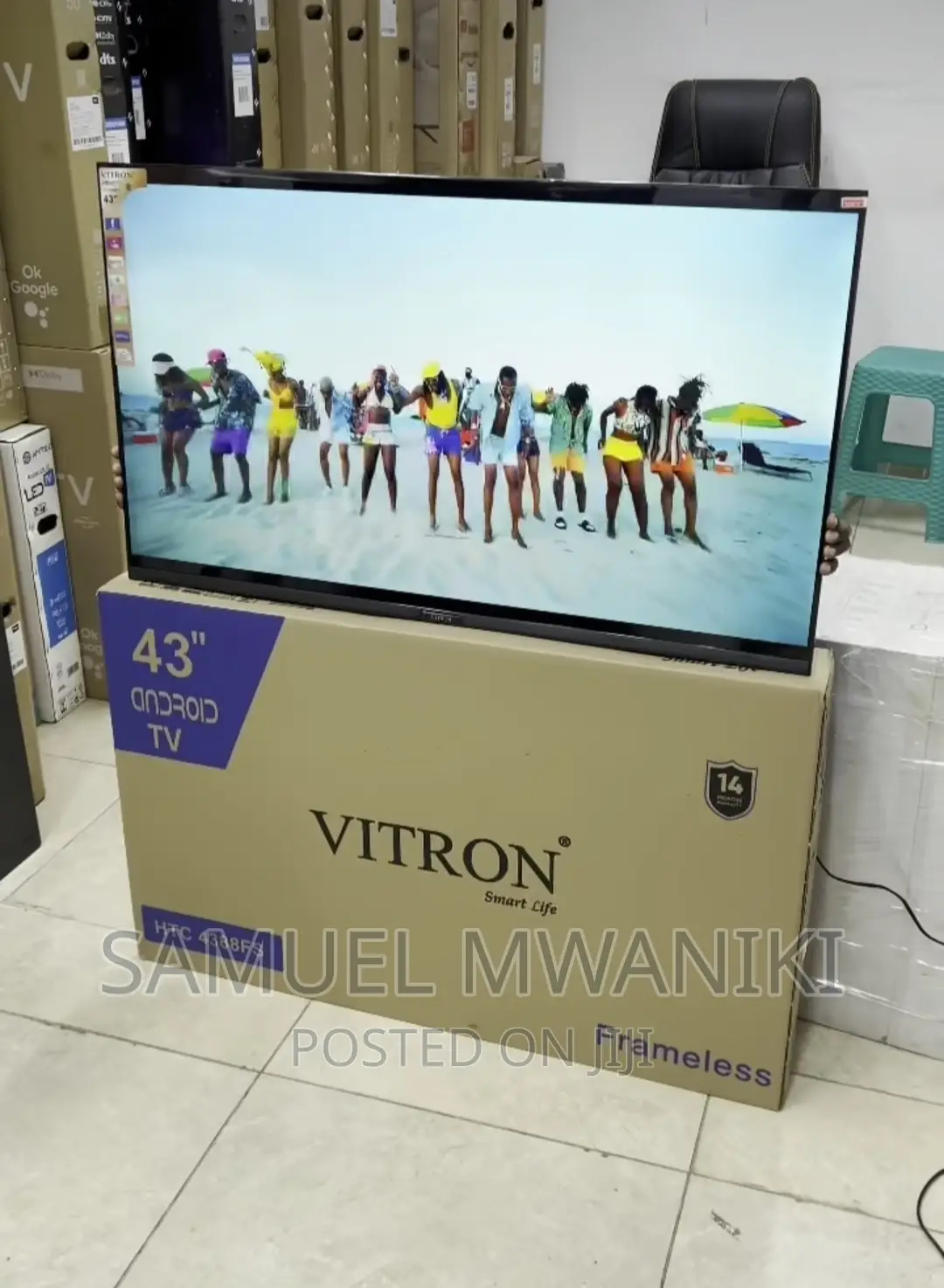 HTC Vitron 43" Smart Android Frameless Tv FHD Netflixyoutube