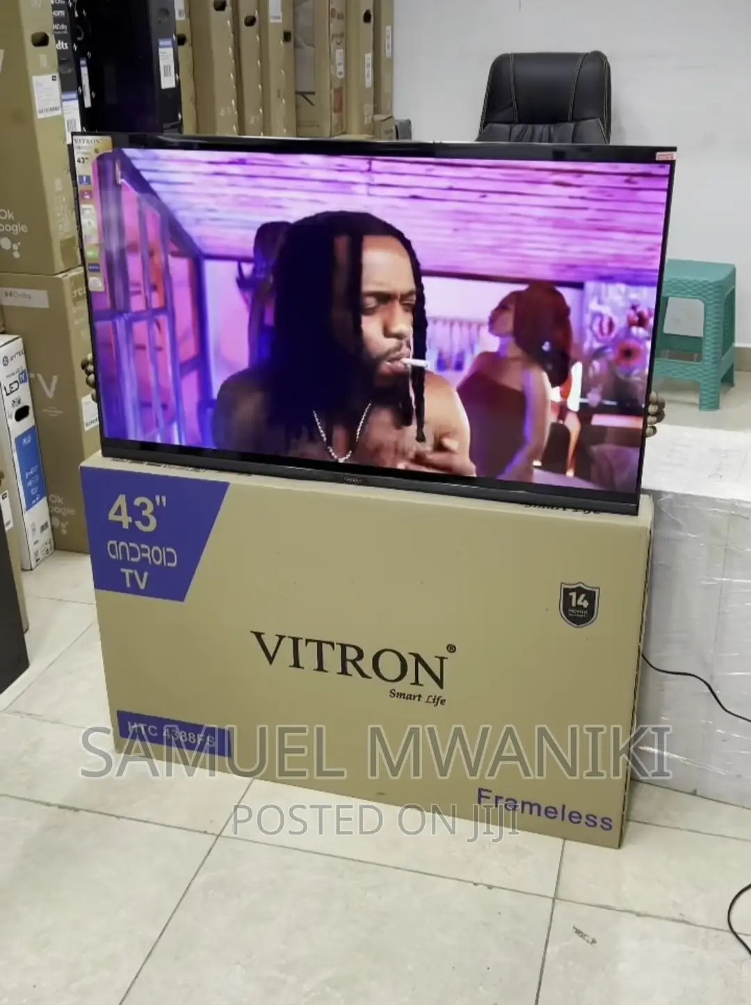 HTC Vitron 43" Smart Android Frameless Tv FHD Netflixyoutube