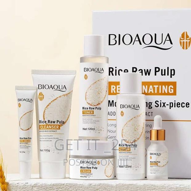 6-piece Rice Skincare Set Contains Cleanser 100gm