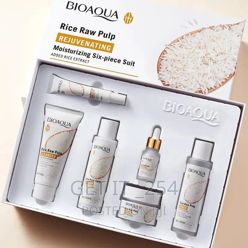 6-piece Rice Skincare Set Contains Cleanser 100gm