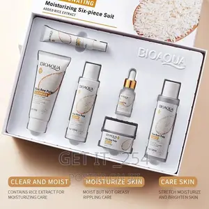 6-piece Rice Skincare Set Contains Cleanser 100gm