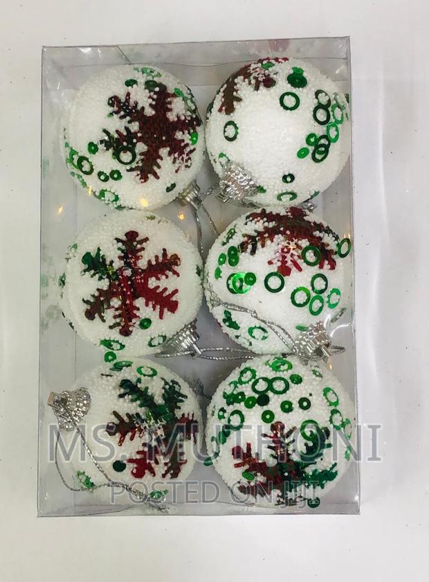 6 PCS Christmas Decor Balls - thumbnail 2