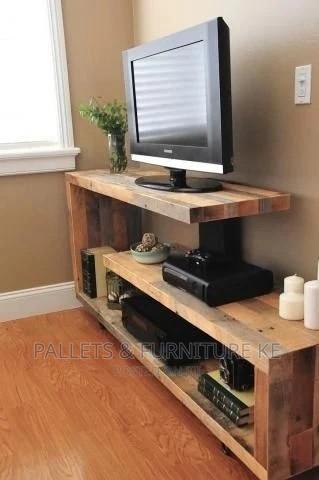 Rustic Wooden Tv Stand - main view