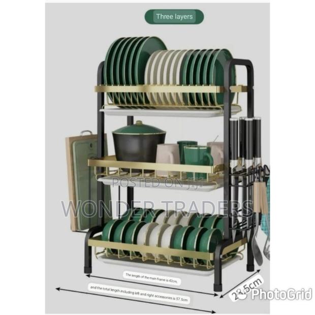 3 Tier Gold Dishrack